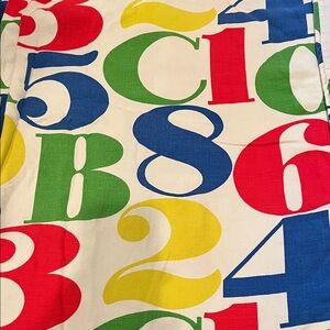 Marimekko Number Print Fabric Twin Bedskirt